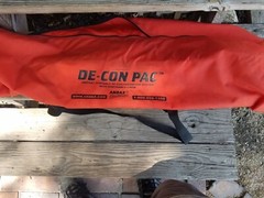 Portable shower Andax de con pac decontamination shower orange and black 
