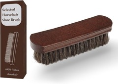 Professional 100% Horsehair Shoe Brush Premium Soft Horsehair Dauber Applicators