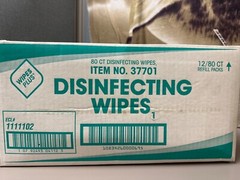 Disinfecting Wipes 12pk 80ct Box – Lemon Scent- Wipes Plus