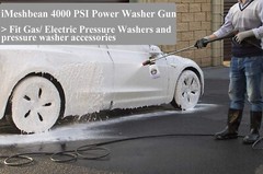High Pressure 4000PSI Car Power Washer Gun Spray Wand Lance Nozzle&26′ Hose Kit