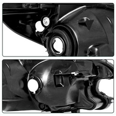 Headlight Assembly with Bulbs for 2012-14 CRV Black Housing Clear Reflector L&R