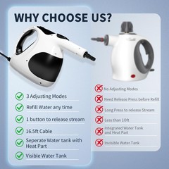 Uedjhg Handheld Steam Cleaner For 3S Instant Heat-Up Lightweight And Easy