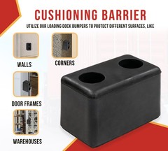 4Pack 6”x3-1/2”x3-1/2” Rectangular Rubber Dock Bumper with 2 Holes – Impact R…