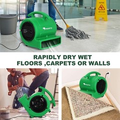 MOUNTO 1/4HP 1000CFM Air Mover Floor Blower Fan for Drying, Cooling, Circulation