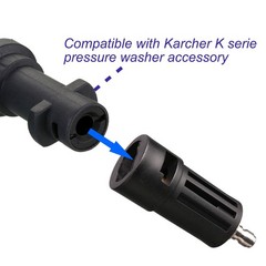M MINGLE Compatible Pressure Washer Adapter, with Karcher Black