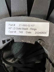 60″ LD Solid Black Ring 21-B60-02-KP Low Density Bun Heavy Duty fits Macneil