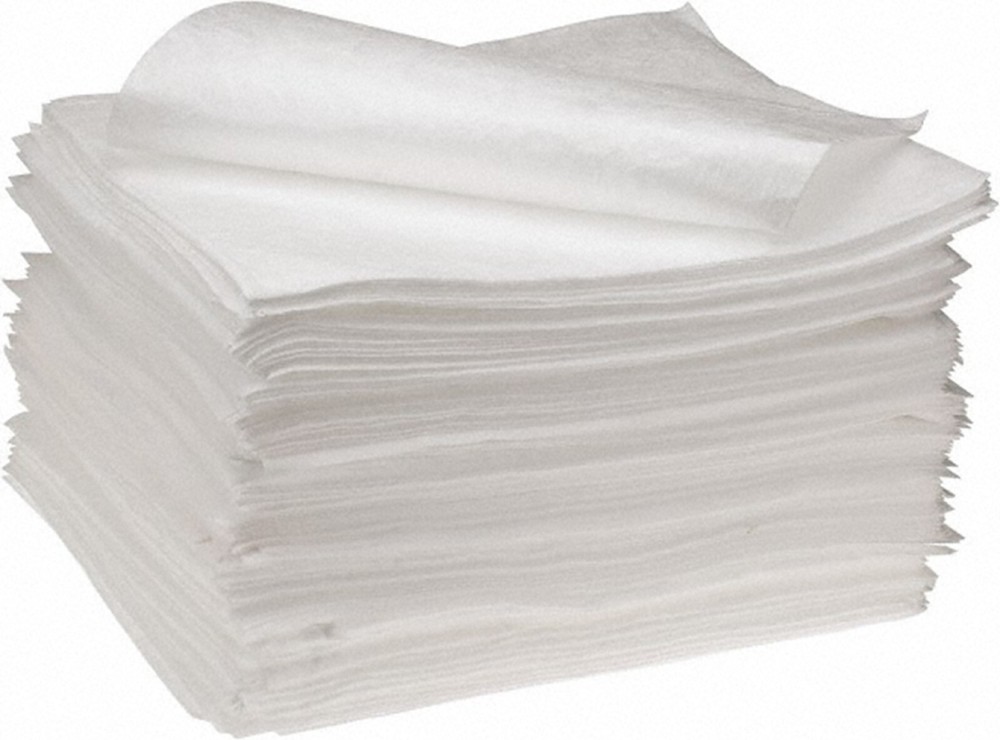 PRO-SAFE White Oil Sorbent High Absorbency Polypropylene Pads: 200 Pack, 17″x15″