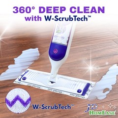 JD HOMEASE 24 Pack Microfiber Disposable Pads for Swiffer White/Purple