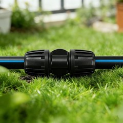 FoxRose 12 Pack 1/2 Inch Drip Irrigation 1/2″ Nut Coupling-12P, Black