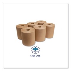 GEN 1825 800 ft. 1 Ply Hardwound Towels – Brown (6/Carton) New