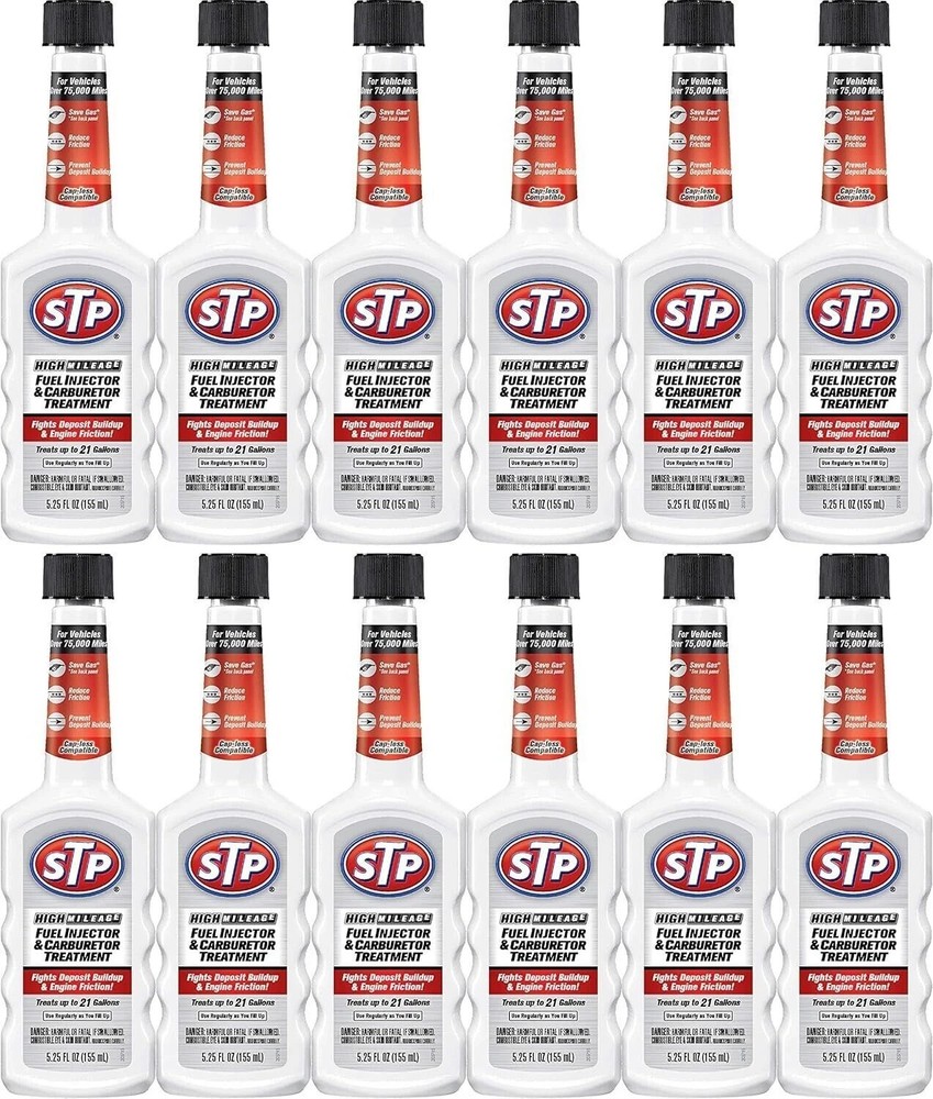 Lot of STP High Milage Fuel Injector & Carburetor Treatment 5.25 Fl oz. 18311