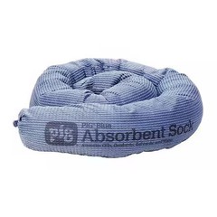 Pig 2048 Sorbent Sock, 15 Gal, 3 In X 48 In, Universal, Blue, 20 Pk