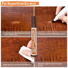 REALINN Wood Furniture Repair Kit- Set of 28 – Touch Up 28 Piece Set, Brown
