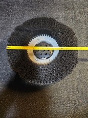 TENNANT Rotary Brush Round, 16″ Brush Dia, For Machine Size 32 in, Polypropylene
