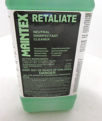 64oz Maintex Retaliate Neutral PH Disinfectant Cleaner Concentrate 1/2oz = 1 Gal