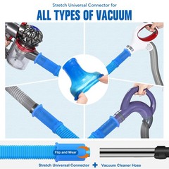 Sealegend Dryer Vent Cleaner Kit Vacuum Hose Attachment 31.5 Inch, Blue