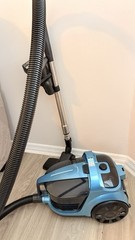 Blue Bagless Canister Vacuum Corded Electric Accessory Storage Floor Tool