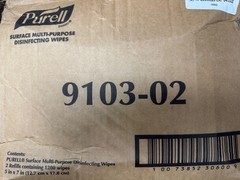 Purell 9103 Surface Multi-Purpose Wipes Fresh Citrus 2400ct (1200×2) EXP 4/2028