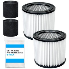 Zibopon 90398 Shop Vac Filters Replacement for 90398 shop vac filter(white)