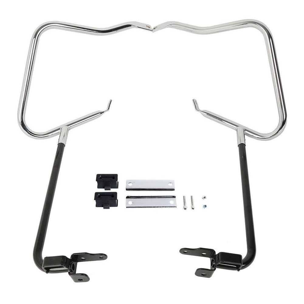 Chrome Saddlebag Bracket Guard Crash Bars Fit for Road Glide King 2014-2024