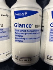 DIVERSEY GLANCE COMMERCIAL INDUSTRIAL GLASS MULTI SURFACE CLEANER 0470 4 Qts Y