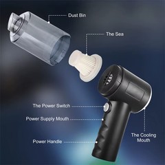 Mini Cordless 2 in 1 Portable Handheld Vacuum Cleaner Powerful Suction Home/Car