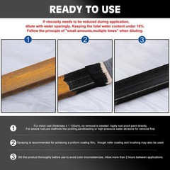 Rust Converter Paint – 16oz Water-Based Rust Reformer & Metal Primer, Semi-Gl…