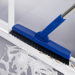 CELOX Grout Brush with Long Handle V-Shape Line Scrubber Bright-blue