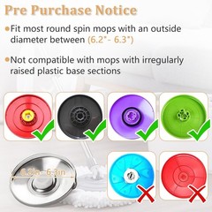 NICEMOVIC 5 Pack Spin Mop Replacement Head for 360° Mix Colors
