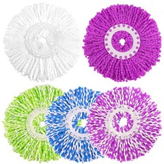 NICEMOVIC 5 Pack Spin Mop Replacement Head for 360° Mix Colors
