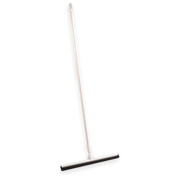 28 in Floor Squeegee White Polypropylene Frame Double Foam Rubber Blade Handle