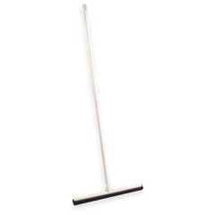 28 in Floor Squeegee White Polypropylene Frame Double Foam Rubber Blade Handle
