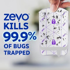 Zevo Flying Insect Trap – Plug-in Indoor Fly 1 Device & 1 Cartridge, White