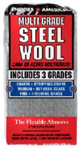 (12) Homax 10121114 12 pack Assorted #0 000 3 Steel Wool Pads