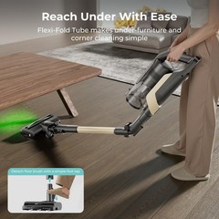 CANDY Cordless Stick Vacuum Cleaner, 650W/320AW Powerful Black & Gold