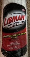NEW Libman 00944 HIGH POWER Deck Mop Refill Cotton 4 Ply Yarn Original Package