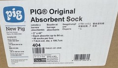 Lot of 10x New PIG 404 Original Absorbent Sock 3″x 42″ Oil Coolant Solvent Water