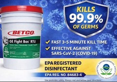 Betco GE Fight Bac RTU Disinfectant Fresh 5 Gallon Pail (3900500)