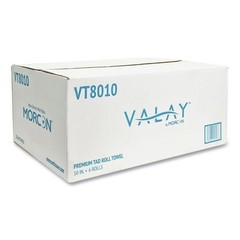 Morcon Paper VT8010 10″ x 700′ 1-Ply TAD Roll Towels – White (6 Rolls/CT) New