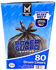 Member’s Mark Heavy Duty 55-Gallon Drum Liner Trash Bags 80 Count