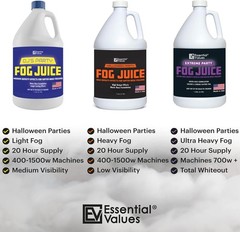 ESSENTIAL VALUES Fog Machine Fluid (128 FL OZ / 1 Gal) 1 Gal – Medium Density