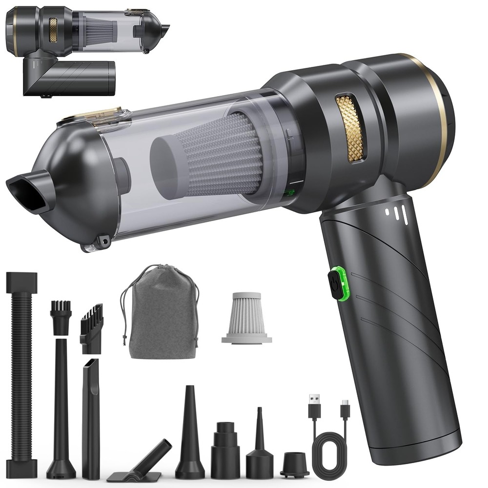 Car Vacuum Portable Cordless, Foldable Handheld Vacuum with Brushless Motor, …