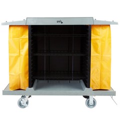 4 Shelf Housekeeping Cleaning Mop Linen Utilty Cart Hotel Janitor Commercial