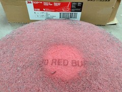 3M Red 20″ Floor Buffer Pad 5100, 20 in, 175 TO 600 RPM CASE OF 3 FREE SHIPPING