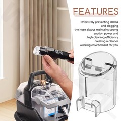 Self-Cleaning Hose Tool & 4 Pack Castor Wheels Compatible with Bissell Little Gr