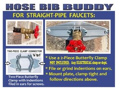 The Hose Bib Buddy – Finest Spigot Mounting Plate | 1 Pack, Finished Aluminum