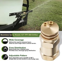Spray Nozzle 1/2″ FPT #20 Orifices (90° & 180° Caps) 5.9 GPM @ 40 PSI 6542-1FBA