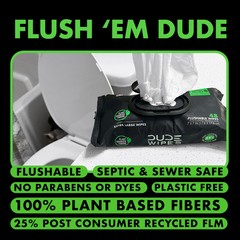 Flushable Wipes, XL Wet Wipes for at Home Use, Herbal Relief, 144 Count