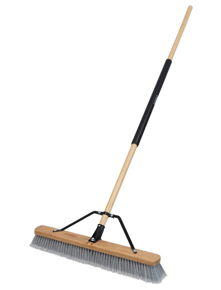 Harper 24 Inch Indoor Smooth-Surface Push Broom Flagged Bristles For Sand Saw