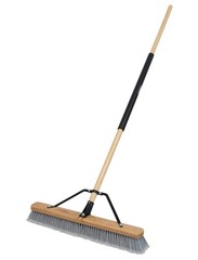 Harper 24 Inch Indoor Smooth-Surface Push Broom Flagged Bristles For Sand Saw